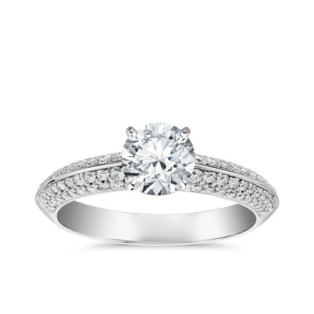 Genuine 925 Sterling Silver Engagement Ring